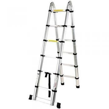 Escalera telescópica plegable de aluminio 3,80 metros