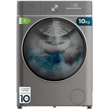 Cecotec Bolero Wash&Dry 10680 Inverter Steel B Lavasecadora de Carga Frontal 10Kg/6Kg E Inox, Lavadora Secadora de 10 kg y 6 kg de capacidad,