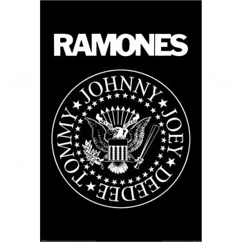 Poster de la banda Ramones con el logo clásico, tamaño estándar, impreso en papel de alta calidad