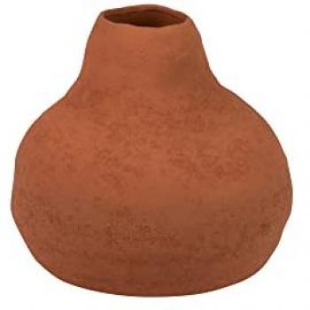 Florero Decorativo de Cerámica Terracota 26x26x23 cm - Elegancia y Belleza en una Pieza Única