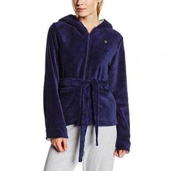 O'moi Peignoir doudou court fantaisie femme - Albornoz para mujer, color azul, talla L