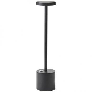 Lámpara de Mesa Moderna Sin Fili Negro para Interior y Exterior Lizandro