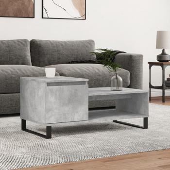 Mesa de centro Salón Hormigón gris 100x50x45 cm Madera Multicapa