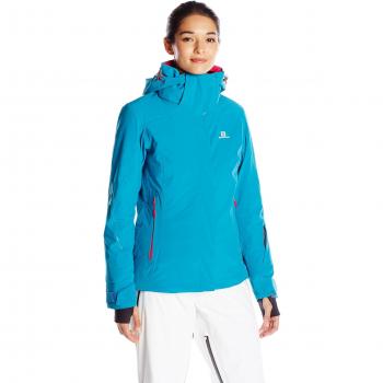 Salomon Brilliant Jkt W Chaqueta, Mujer, Azul