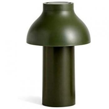 Lámpara de mesa portátil LED recargable color oliva 22 x 14 cm