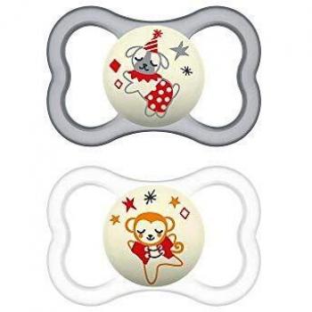MAM Chupete Air Night S243 - Escudo Con Orificios Extra Grandes Para Pieles Sensibles, De Silicona Skinsofttm Ultrasuave, Para Bebés De,