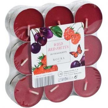 Velas de Té Aroma Frutas Del Bosque 18 Unidades