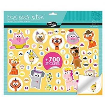 Maildor Maxi Book Stick ', animales imitando gommettes, ae175 C, multicolor , color/modelo surtido