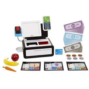 little tikes Primera Automática-Caja Registradora Realista con Luces Que Funcionan de Verdad, Sonidos Reales y Más de 40 Accesorios-para Mayores de 2 Años, Color