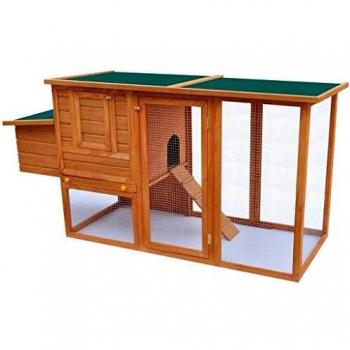 vidaXL Outdoor Chicken Cage Hen House with 1 Egg Cage Wood
