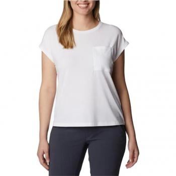 Camiseta Columbia Boundless Trek™ Mujer Blanco, Manga Corta, Diseño Ligero y Transpirable, Ideal para Actividades al Aire Libre