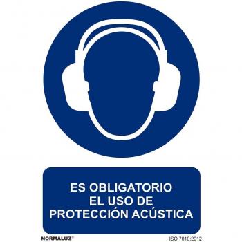 Normaluz RD20015 - Señal Es Obligatorio El Uso De Protección Acústica PVC Glasspack 0,7mm 21x30 cm