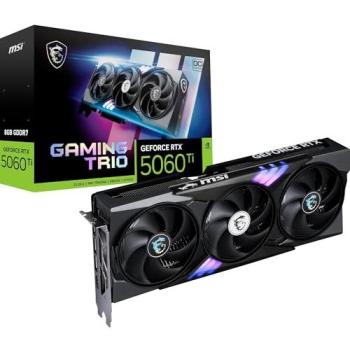 Tarjeta Gráfica MSI GeForce RTX 5060 Ti GAMING TRIO OC 8GB GDDR7, HDMI y 3 DisplayPort