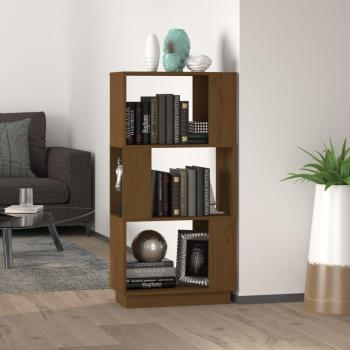 Librería/Divisor Ambrato 51x25x101 cm en pino macizo, madera de pino marrón miel