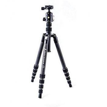 Vanguard Vesta TB 235CB - Trípode de Viaje de Carbono, rótula de Bola, 5 Secciones