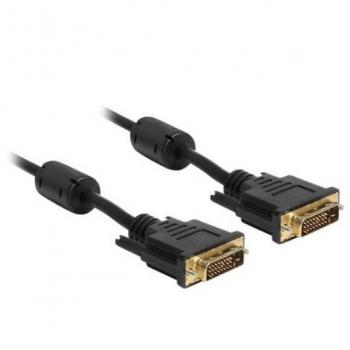 Cable DVI-D 3 m macho a macho DeLOCK 83191 negro, con conectores DVI 24 + 1