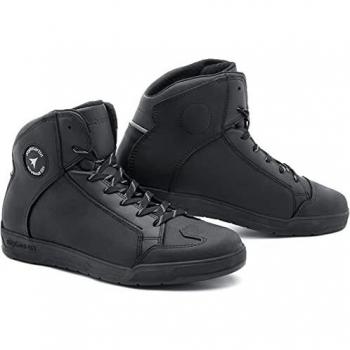Stylmartin Zapatillas de Moto Matt WP Negras - Zapatos de motocicleta impermeables, color negro, talla 46