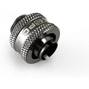 XSPC G1/4 3/8 1/2 OD Compresión Negro Chrome V2 - Racor