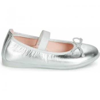 Merceditas Niña Pablosky 331250 - Diseño Intemporal - Piel Natural - Forro Sin Costuras - Plantilla Acolchada - Color Plata