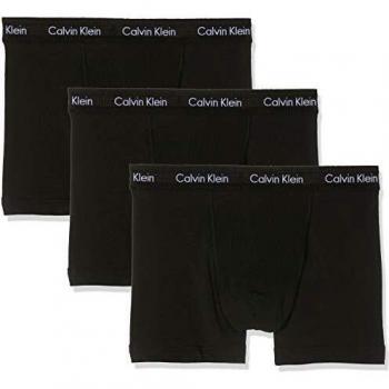 Calvin Klein Men's 3 Pack Trunk, Cotton Stretch, Black, Size X-Small