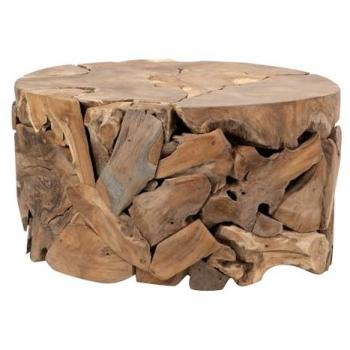 Adda Home Mesa Centro Madera Teca Natural 80x80x45 - Diseño Sofisticado y Duradero, características: mesa de centro, material madera de teca natural, dimensiones 80x80x45 cm, diseño sofisticado