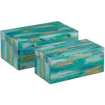 Caja Decorativa Abstracto DMF 35 X 20 X 15 Cm - Set 2 Unidades