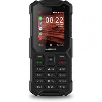 Hammer 5 Smart 4g LTE KaiOS, Bluetooth, 2.4 Pantalla, IP68, Dual Cámara, 2500mAh batería, Dual SIM - Negro
