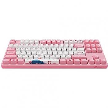 Akko Tokyo - Teclado mecánico para Videojuegos 100% Anti-ghosting con Fundas PBT Dye-Sub Perfil OEM Interruptor Rosa, Teclado de Juego para PC