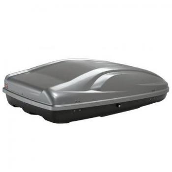 G3 22.314 Shiny Gray Roof Cargo Box with K9.009 U-Lock Fixing Straps - Absolute 400