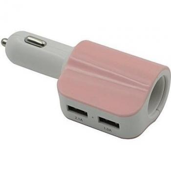 3 en 1 alta velocidad múltiples cargadores de coche, doble puerto USB cargador de coche [2 puertos USB + 1 mechero se, diseño] para iphone/6s/6s Plus/6/6 Plus/Samsung Galaxy Note 5/Galaxy S7/Galaxy S7 Edge/LG G5 y más