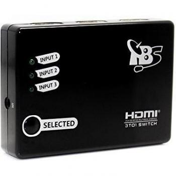 TBS®2211 3x1 Conmutador con 3 puertos HDMI con telemando inalámbrico con tecnología infrarroja y con Ultra Performance Soporte en resolución 3D de hasta 1080P HDTV