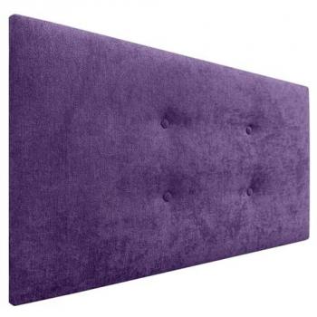 Cabecero Tapizado Aqualine de Polipiel o Tela Lila con 2 Hileras de Botones - 110x50cm (Camas 80/90/105)