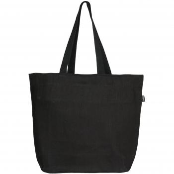 Eono Essentials - Bolsa al hombro de 100 % algodón/yute, grande, reutilizable y ecológica,