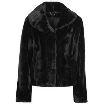 Guess Women's Black Faux Fur Jacket New Sophy Regular Fit