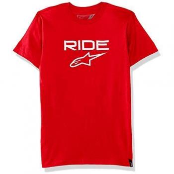 Alpinestar Ride 2.0 tee Camiseta de Manga Corta con Logo de Corte Moderno, Hombre, Red/White, XL