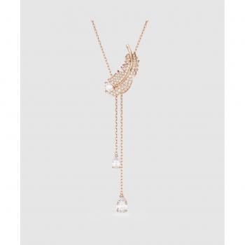Colgante Swarovski Nice Pluma Bañado en Oro Rosa