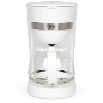 Cafetera Eléctrica Livoo DOD200W Blanca 1,25L 750W para 10-12 Tazas con Filtro Reutilizable y Función de Mantenimiento Caliente