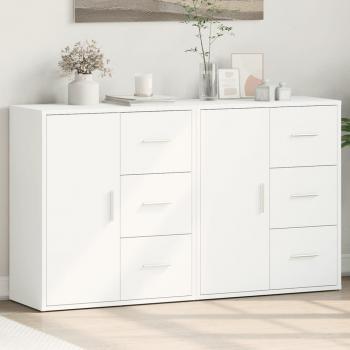 Armario 2 piezas blanco de madera multicapa, dimensiones 60x31x70 cm