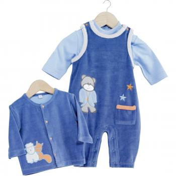 Trois Kilos Sept galaxia & Compagnie conjunto peto + camiseta + chaleco Talla:9 mes