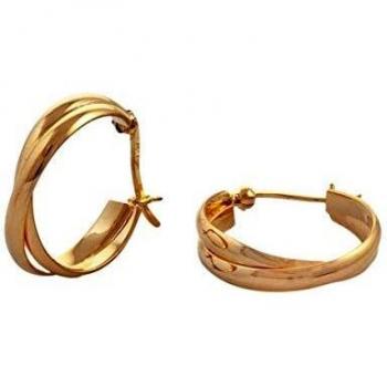 VIDAL & VIDAL Pendientes Aro dobles dorado