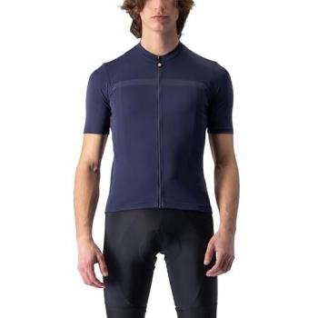 Maillot Castelli Classifica de Manga Corta Azul Intenso para Hombre, Talla S, Código 4521021-424