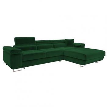 Sofá rinconero Comfivo S102 con función de descanso y caja de ropa de cama, 280 x 170 x 70 cm