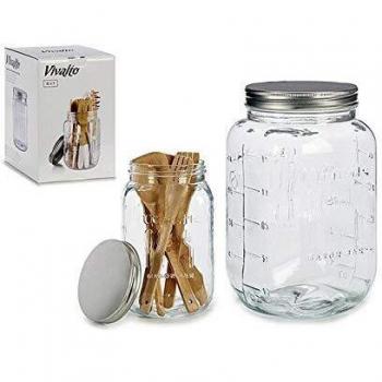 Tarro de Cristal Vivalto con Tapa 5 L (17 x 28 x 17 cm)