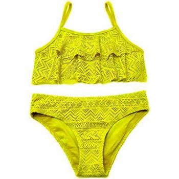 SHEKINI Niñas Niños Dos Pieces Bikini Set Lace Swimsuit 2 Piece Bañador Swimwear