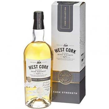 Whiskey Irlandés West Cork Cask Strength 0,7L 62% vol - Intensamente especiado y madurado en barricas de Ex-Bourbon