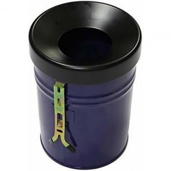 Contenedor mural para residuos 24L, azul, dimensiones HxØ 370 x 295 mm