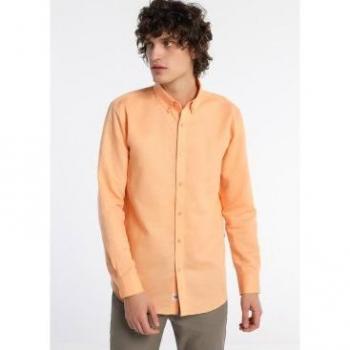 Camisa Manga Larga de Lino Amarilla Bendorff - Elegancia y Frescura en una Prenda de Alta Calidad