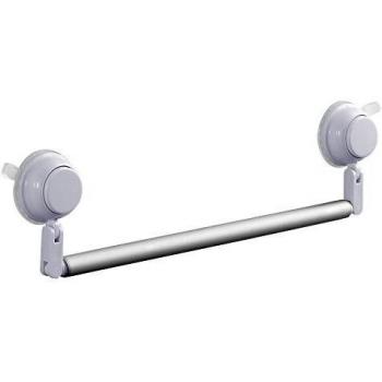 Gedy Vesuvio Toallero Extensible con Ventosas, Blanco, 30-53 Cm