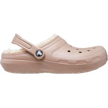 Crocs Classic Lined Clog - Women Shoes - Brown - Size: M5/W6