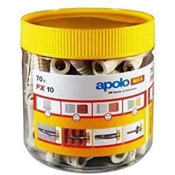Apolo Mea 910Expfx - Taco de Nylon Tipo Fx 10 En Bote Plástico 70 Pcs Por Bote, 1 Unidad